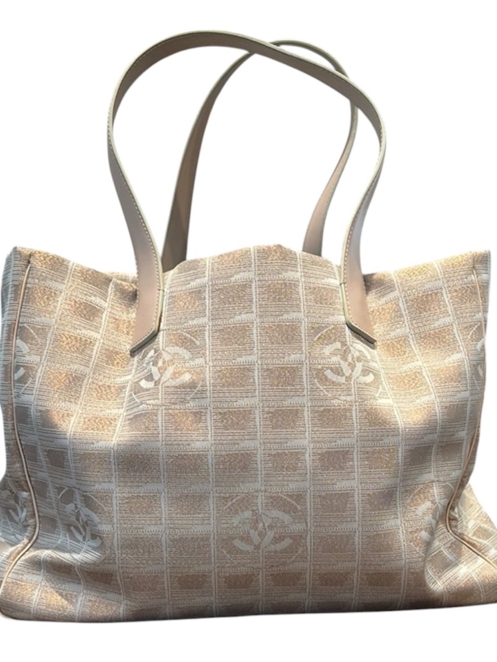 Chanel Beige Pink Vintage Tote Bag